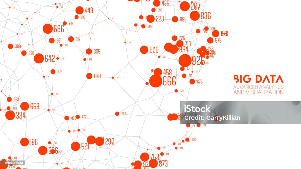 Vector Abstract Colorful Graph Big Data Information Connection ...