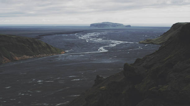 istock Volcanic landscape. Moss covered mountains 1146034683