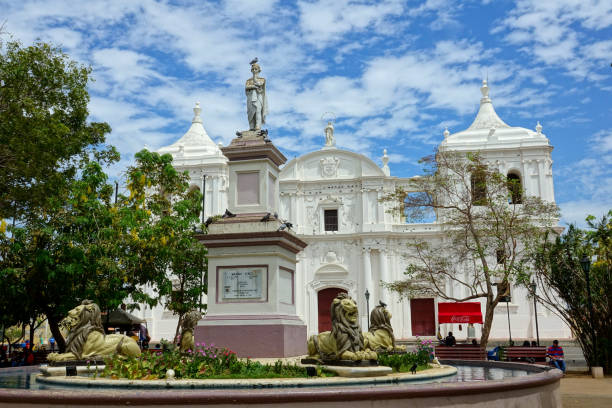 Nicaragua colonial city of Leon stock photo