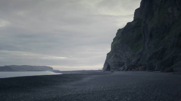 istock Black beach after sunset. Icelandic coast 1146037679