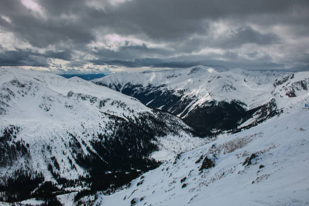 istock Dark clouds over Kasprowy Wierch peak on Tatra mountains, Poland 1146039614