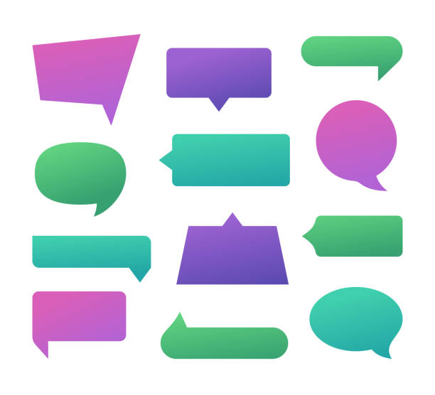 Speech Bubbles Speech bubbles for chating talking with space for your copy. quotation text stock illustrations