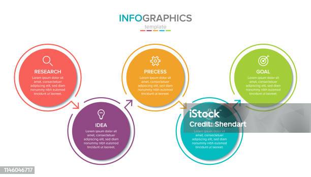 Vector Infographic Label Template With Icons 5 Options Or Steps Infographics For Business Concept Can Be Used For Info Graphics Flow Charts Presentations Web Sites Banners Printed Materials Stock Illustration - Download Image Now