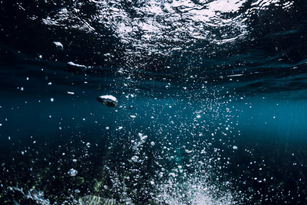 istock Underwater sea with air bubbles. Ocean in underwater 1146051521