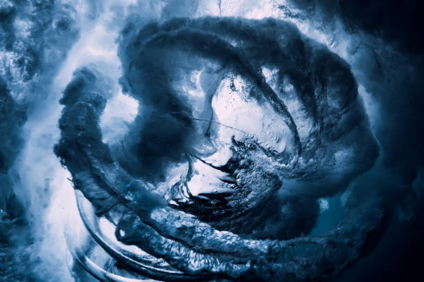 istock Barrel wave underwater with air bubbles. Ocean in underwater 1146052951