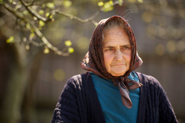 istock Closeup of an old farmer lady 1146053256