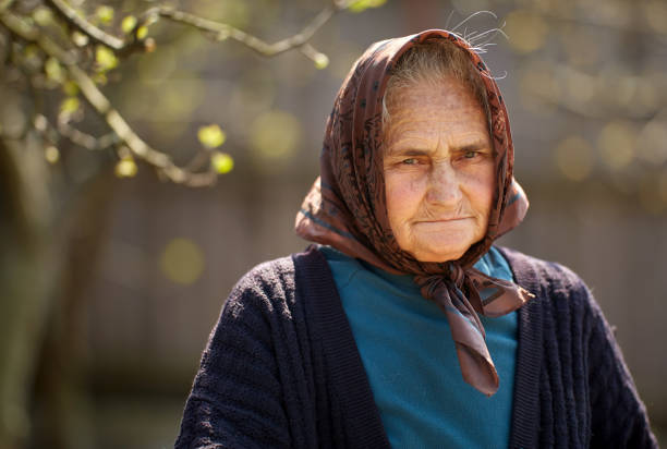 istock Closeup of an old farmer lady 1146053259