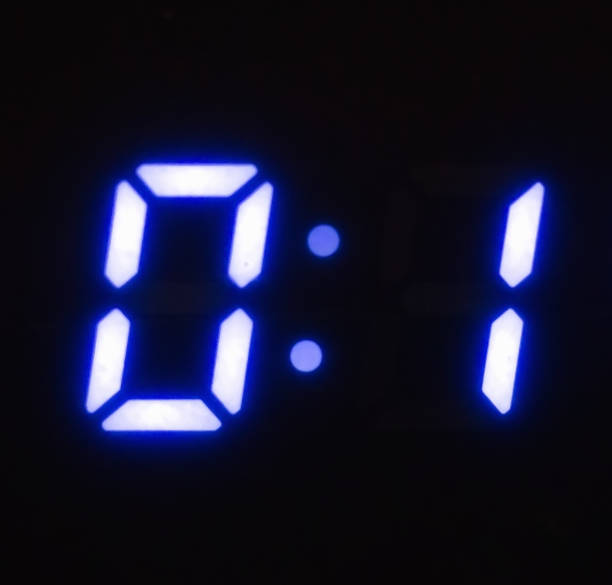 istock digital scoreboard The figure is . Neon numbers. Neon light 1146056085