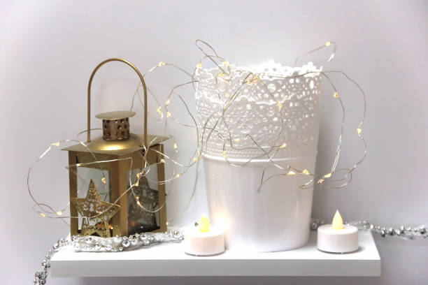 istock Interior decoration for Christmas LED garland. Interior lighting 1146056167