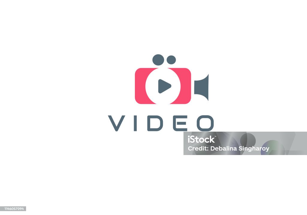 Hello Video Logo Simple Shape Video Logo Template Stock Illustration - Download Image ...