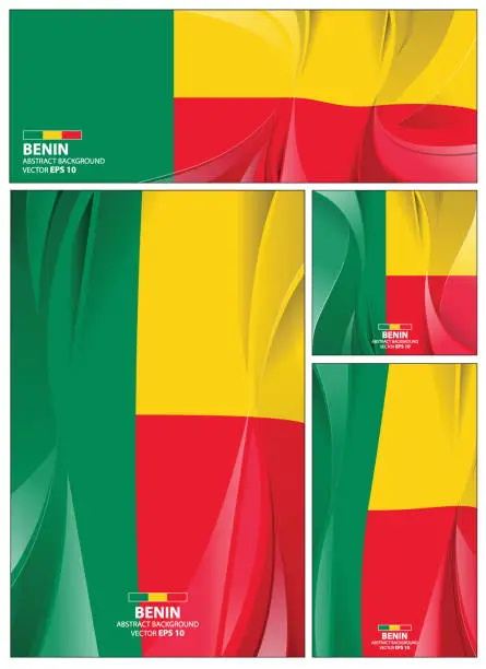 Vector illustration of Abstract Benin Flag Background
