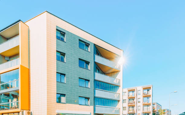 istock New residential buildings with rays of light 1146062187