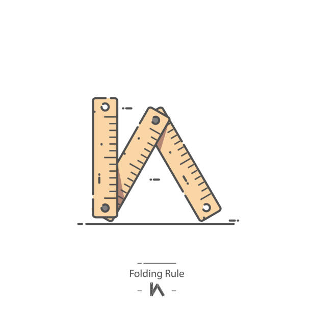 illustrations, cliparts, dessins animés et icônes de règle de pliage - folding ruler