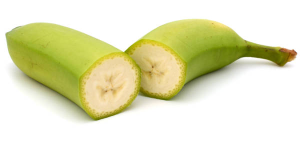 istock A ripe green banana cut half 1146065623