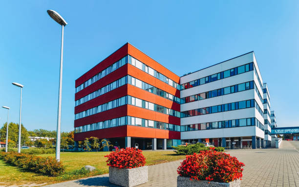 istock Modern corporate business office building skyscrapers 1146065746