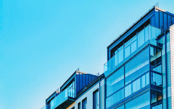 istock Facade modern apartment house with copy space 1146066822