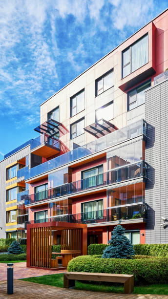 istock Modern complex of apartment residential 1146070491
