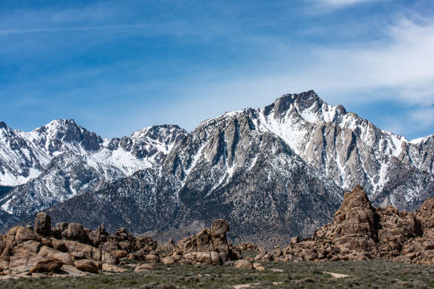 Mt Whitney in California in Spring