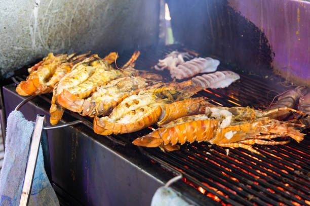 istock Lobster on the charcoal grill 1146074262