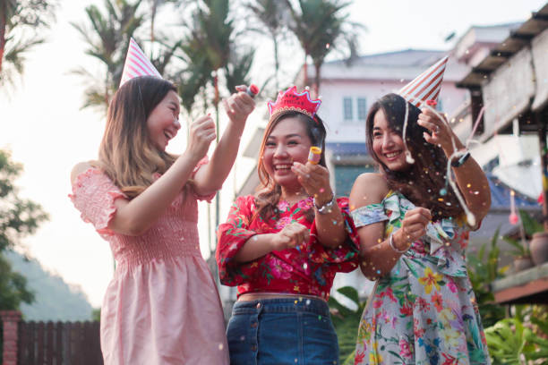 istock Three Young Female Adults Celebrating an Event 1146074889