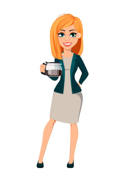 Cartoon Character Businesswoman With Blonde Hair Stock Illustration -  Download Image Now - Adult, Adults Only, Beautiful Woman - iStock