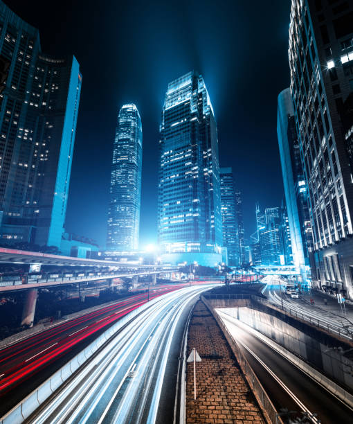 istock Hong Kong central district at night 1146077702