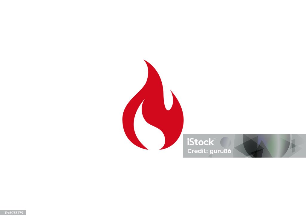 Creative Abstract Fire Icon Symbol stock vector