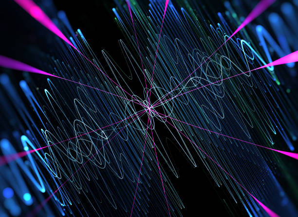 istock Close-up on mathematical and oscillating waves 1146081389