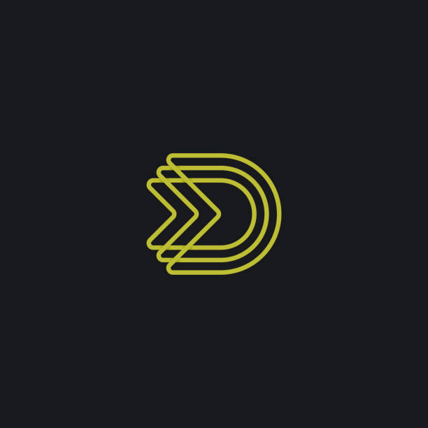 D letter logo design. Vector monogram template. D letter logo design. Vector monogram template letter d stock illustrations