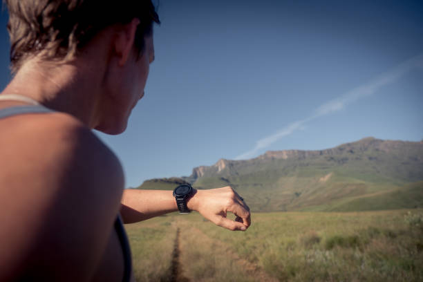 istock Interval training with my sports watch 1146081809