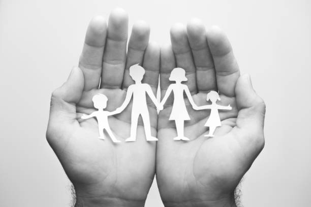 istock Hands Holding Paper Family 1146082919