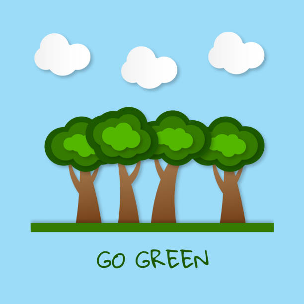 istock Go green ecology concept in paper art style. 1146085542