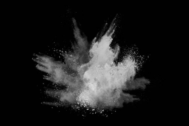 istock White powder explosion on black background. Colored cloud. Colorful dust explode. Paint Holi. 1146088561