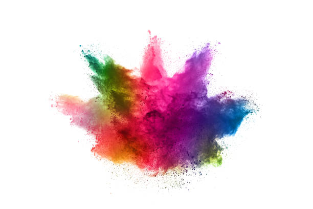 istock abstract powder splatted background. Colorful powder explosion on white background. Colored cloud. Colorful dust explode. Paint Holi. 1146088841