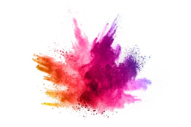 istock abstract powder splatted background. Colorful powder explosion on white background. Colored cloud. Colorful dust explode. Paint Holi. 1146088842