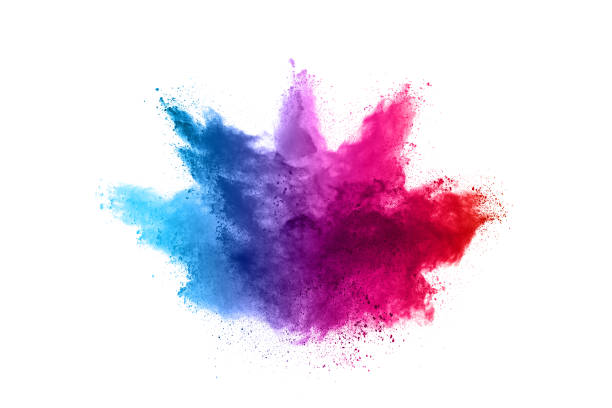 istock abstract powder splatted background. Colorful powder explosion on white background. Colored cloud. Colorful dust explode. Paint Holi. 1146088875