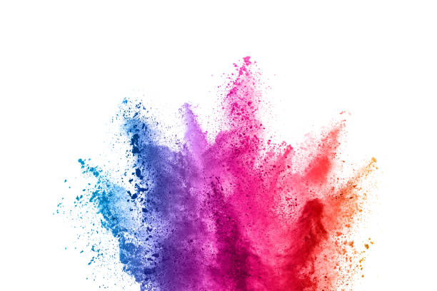 istock abstract powder splatted background. Colorful powder explosion on white background. Colored cloud. Colorful dust explode. Paint Holi. 1146088876