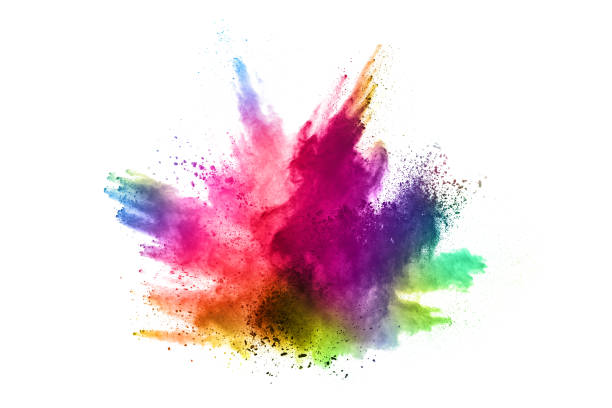 istock abstract powder splatted background. Colorful powder explosion on white background. Colored cloud. Colorful dust explode. Paint Holi. 1146088877