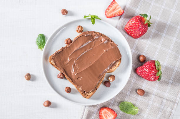 istock Sweet sandwich with chocolate and strawberries 1146089766