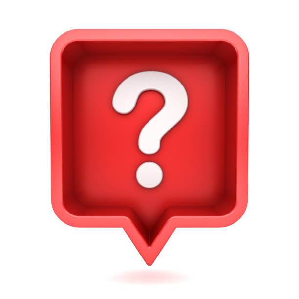 istock 3d social media notification white question mark icon in red rounded square pin isolated on white background with shadow 3D rendering 1146093086