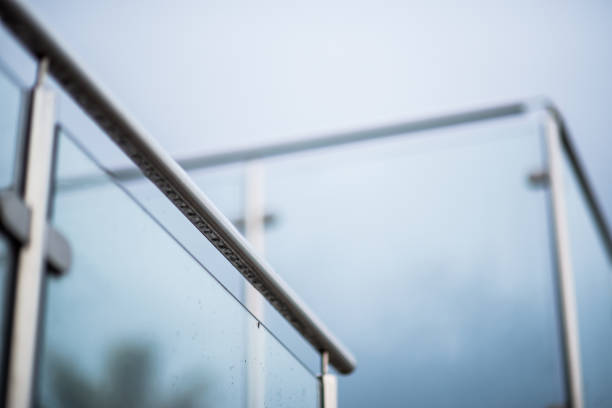 istock Metal railings and glass wall 1146096313