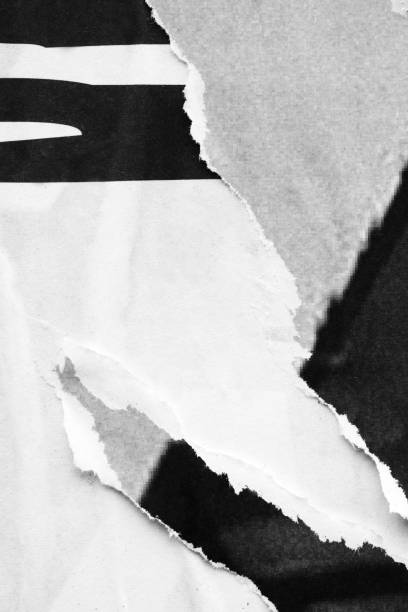 istock Blank black white old ripped torn paper crumpled creased posters grunge textures backdrop backgrounds surface placard 1146096331