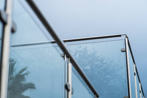 istock Metal railings and glass wall 1146096609