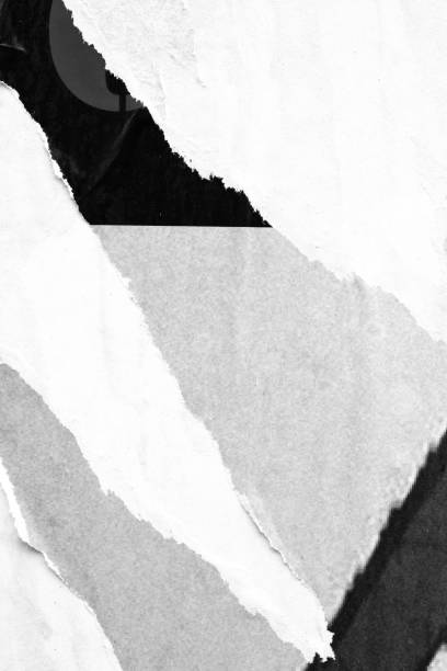 istock Blank black white old ripped torn paper crumpled creased posters grunge textures backdrop backgrounds surface placard 1146096686