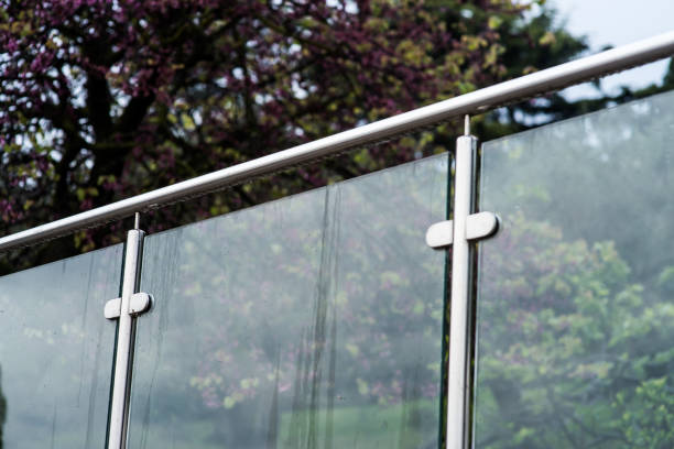 istock Metal railings and glass wall 1146096697