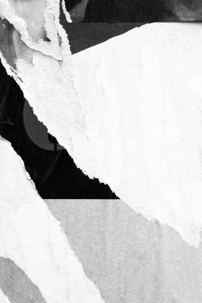 istock Blank black white old ripped torn paper crumpled creased posters grunge textures backdrop backgrounds surface placard 1146096756