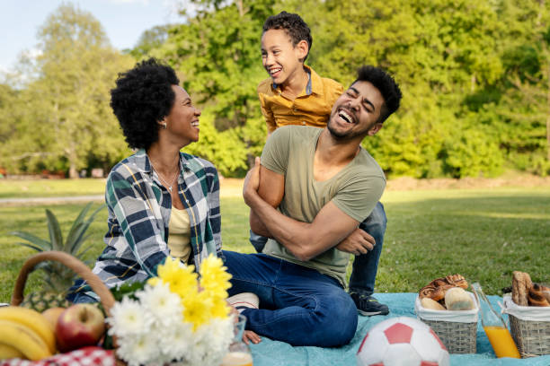 istock Happy family spending a spring day on picnic 1146097650