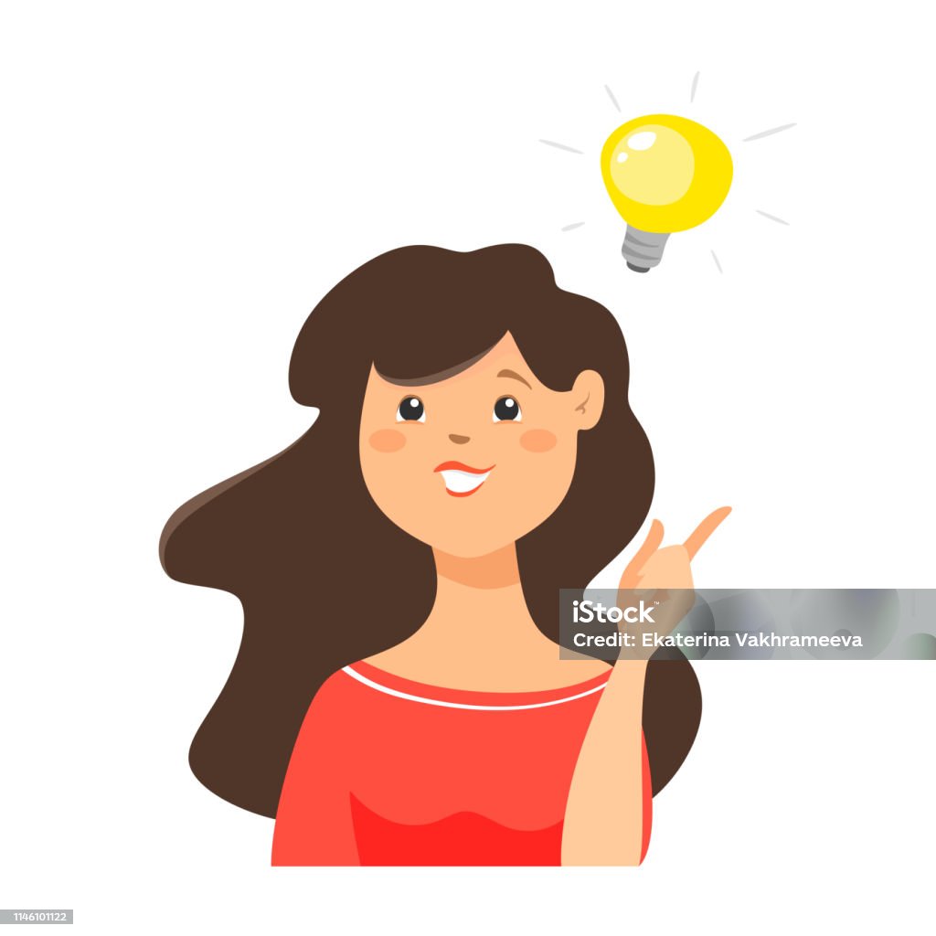 Cartoon Character Of A Woman Who Invented The Idea A Woman Has An Idea Vector Illustration Of A Flat Style Stock Illustration - Download Image Now - iStock Cartoon Character Of A Woman Who Invented The Idea A Woman Has An Idea Vector Illustration Of A Flat Style Stock Illustration - Download Image Now - iStock