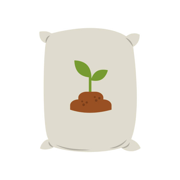 ilustrações de stock, clip art, desenhos animados e ícones de fertilizer icon. phosphorus element - sack