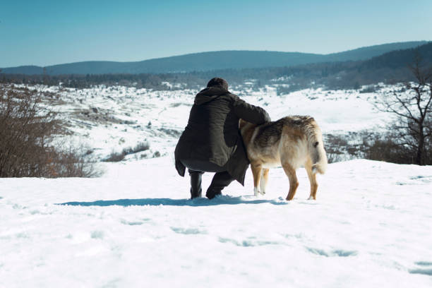 istock A man and the dog in the mountains 1146110394
